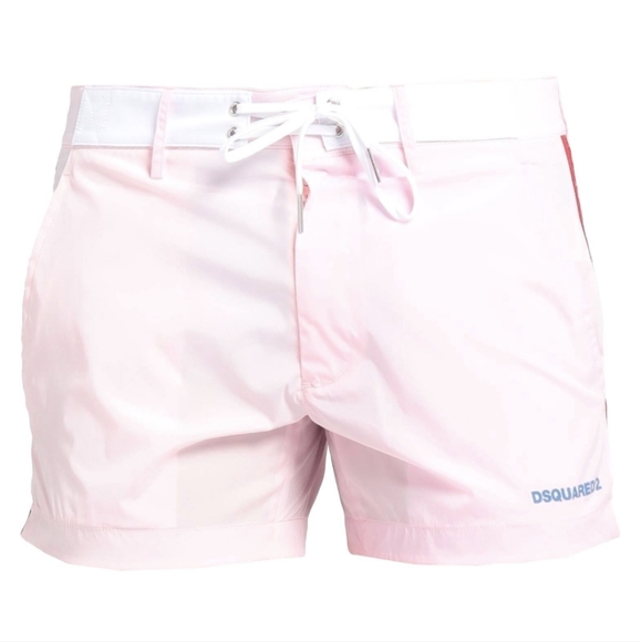 DSQUARED2 Swim Trunks Pink Mens 48IT - Picture 1 of 1